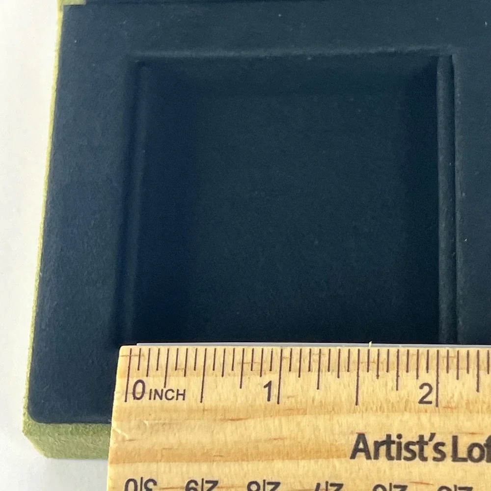 Van Cleef & Arpels Jewelry Box Green Suede Small Square Presentation Case VCA